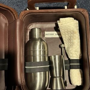 Pottery Barn Silver Cocktail Shaker Set